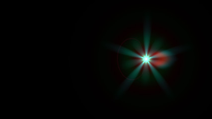 cyan lens flare