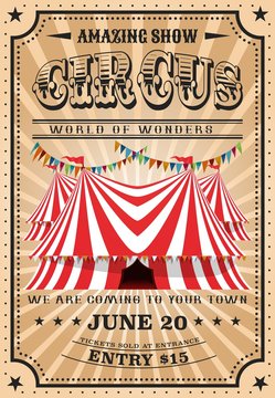 Bit top circus tent, vintage funfair show