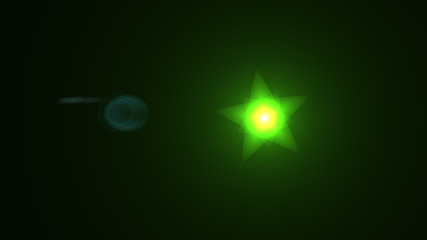 green lens flare