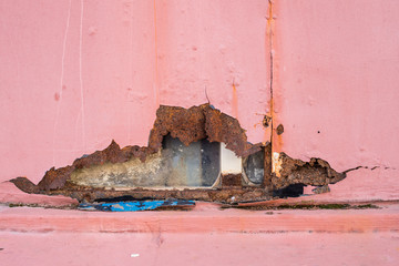 Oxidizedd metal surface