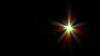 Naklejka premium green lens flare