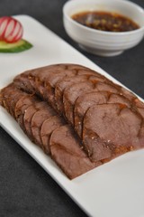 grilled pork steak on a plate