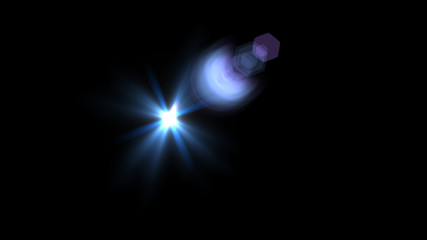 light blue lens flare