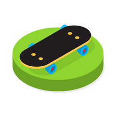 Skateboard in isometric style. Vector illustration
