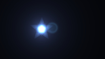 light blue lens flare