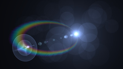 light blue lens flare