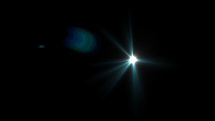 Obraz premium light blue lens flare