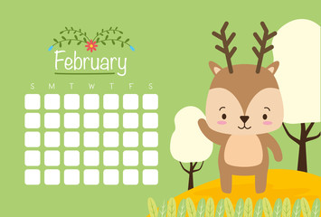 cute animals calendar