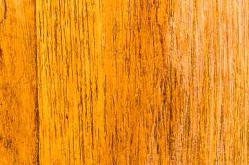 Naklejka premium Yellow colored old natural wooden board textured flooring background. Surface of oak wood for design and decoration. Studio shot with copy space room for add text or work design for backdrop product.