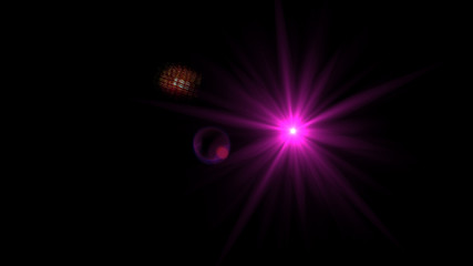 magenta lens flare