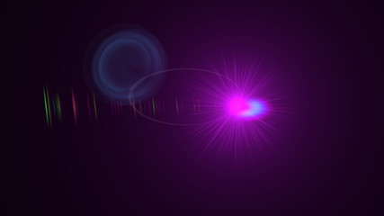 magenta lens flare