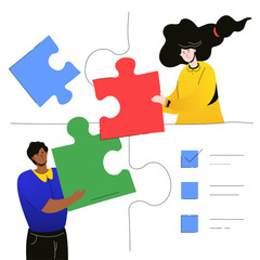 Partnership - modern flat design style colorful illustration