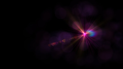magenta lens flare