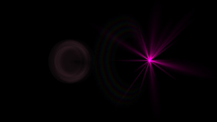 magenta lens flare