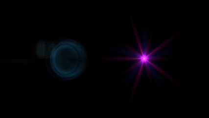 magenta lens flare