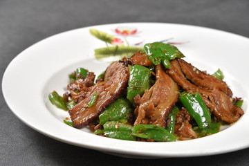 grilled meat with vegetables