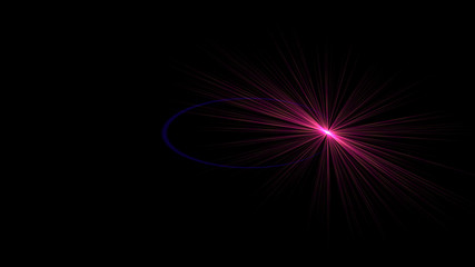 magenta lens flare