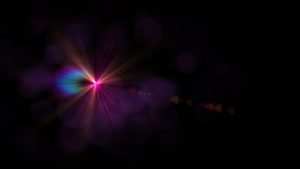 magenta lens flare