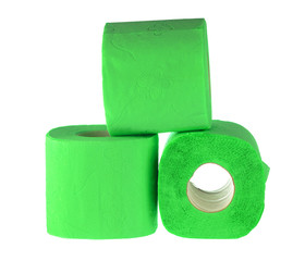 toilet paper isolated on white background