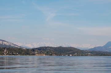 Mont Blanc vue du lac du Bourget