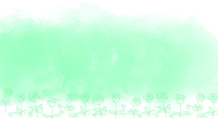 Abstract green watercolor background for your design, watercolor background concept, vector.