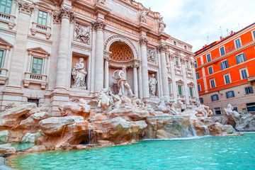 Trevi Fountain or Fontana di Trevi at Piazza Trevi, Rome
