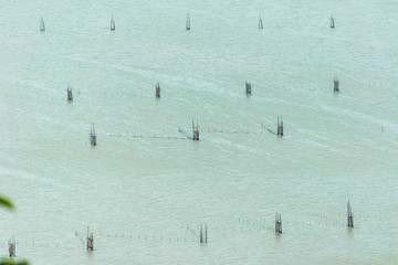 Fishing traps in Net Fishing Thailand, Thailand Shrimp Fishing,Songkhla, Thailand.