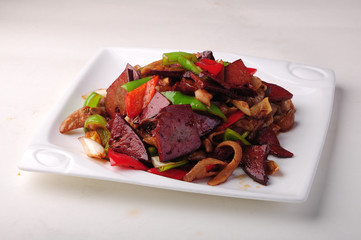 salad with meat and vegetables