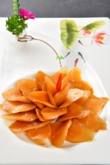 fresh fruit salad with shrimps