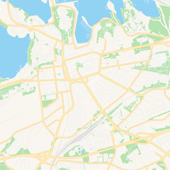Fototapeta premium Lappeenranta, Finland printable map