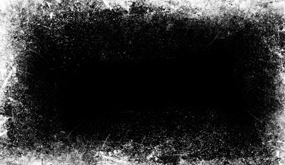 Vintage scratched grunge on isolated black background space for text