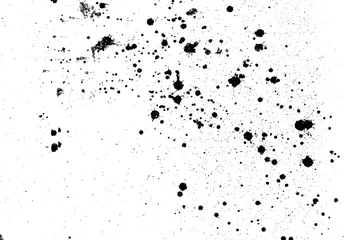 Deurstickers Black and white abstract splatter color on wall background. Textured  paint drops ink splash grunge design © kittipong