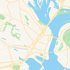 Rovaniemi, Finland printable map