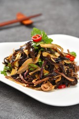 salad with meat and vegetables