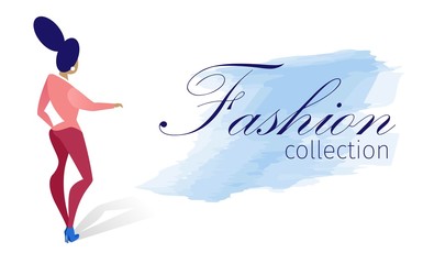 Postal Fashion Collection on White Background.