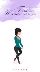 Banner Magazine Clothes Fashion Woman Collection.