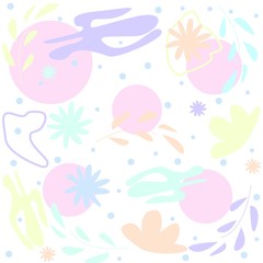 Fototapeta na wymiar Abstract dercorative floral background doodle vector illustration