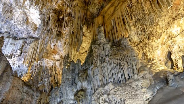 Geological formations in Nerja, Spain