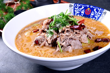 rice with meat and vegetables