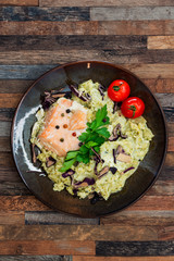 Fillet of Salmon Mashed Broccoli