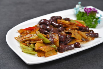 salad with meat and vegetables