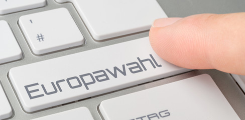 Tastatur mit beschrifteter Taste - Europawahl