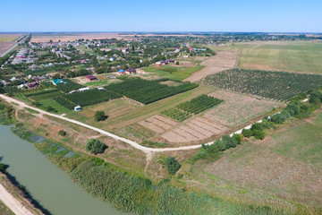 Top view of the small village