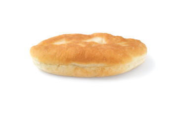 Fried pie isolated on white background. Pirozhok