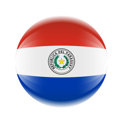 Obraz premium Paraguay flag icon in the form of a ball. Vector eps 10
