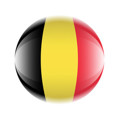 Belgium flag icon in the form of a ball. Vector eps 10