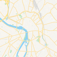 Toulouse, France printable map