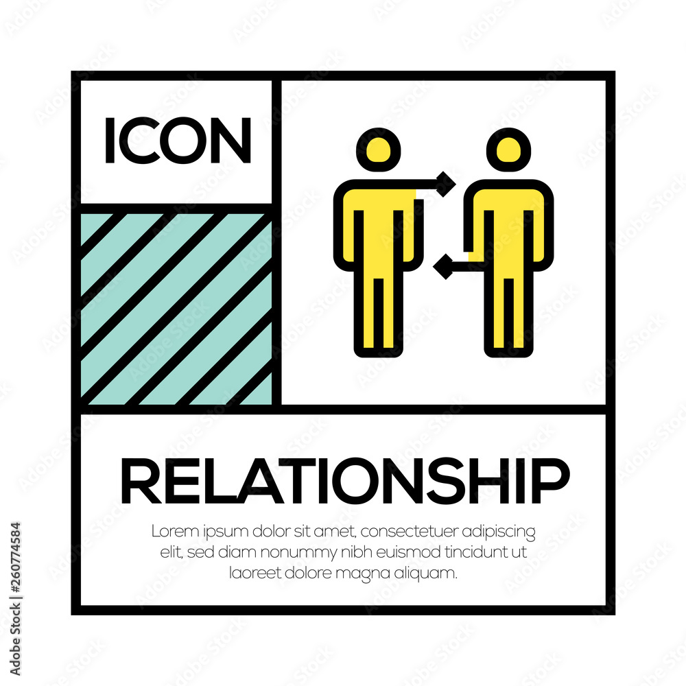 Sticker relationship icon concept