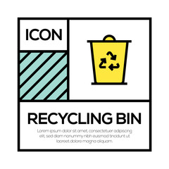 RECYCLING BIN ICON CONCEPT