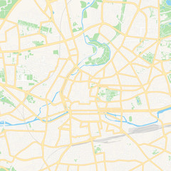 Rennes, France printable map